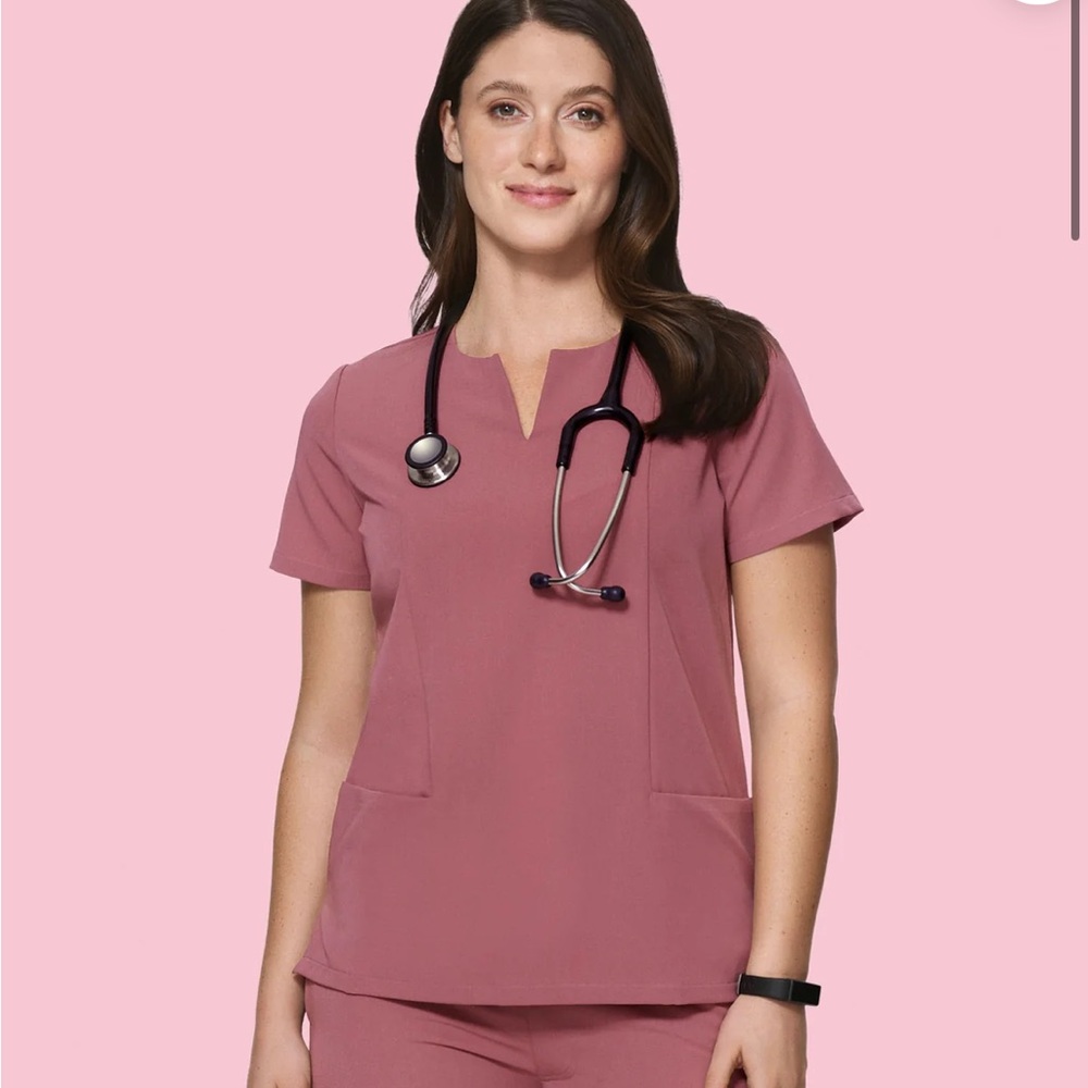 Elegant Mauve V-Neck Women's Blouse